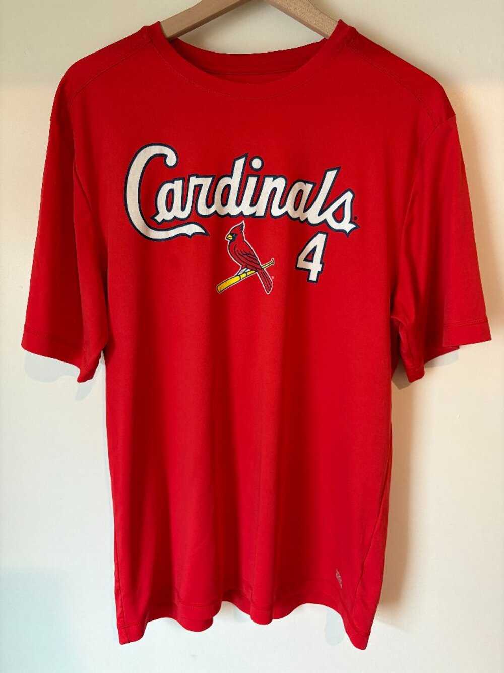 St. Louis Cardinals Yadier Molina #4 Red TX3 Cool MLB Shirt Men’s Large